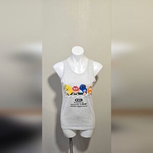 Vintage 90s M&M's Athletic Dept. Tank Funny Candy Humor Tee Size Small